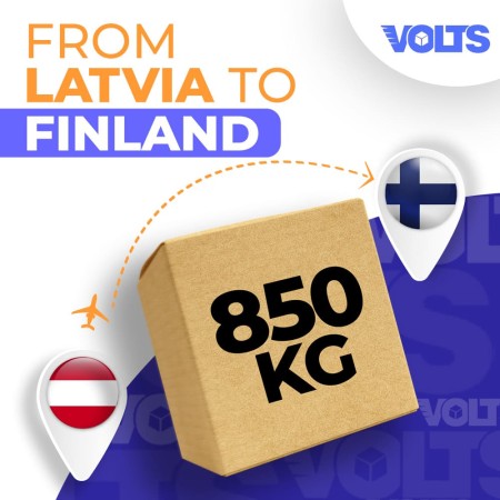 850 kg - Delivery of pallets from Latvia to Finland